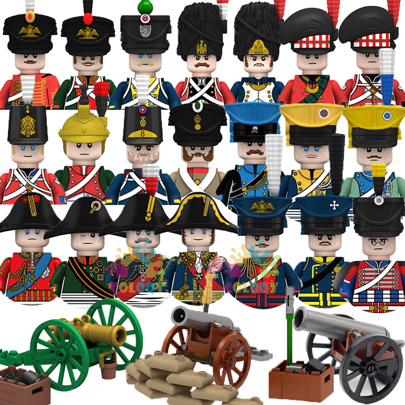 Lego Minifigure Holder - ألعاب أطفال مكعبات بناء الحروب النابليونية
