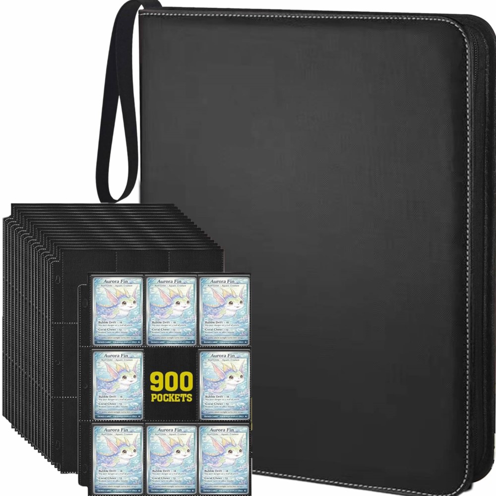 Trading Card Binder - ألبوم بطاقات بسعة 900 جيب مع