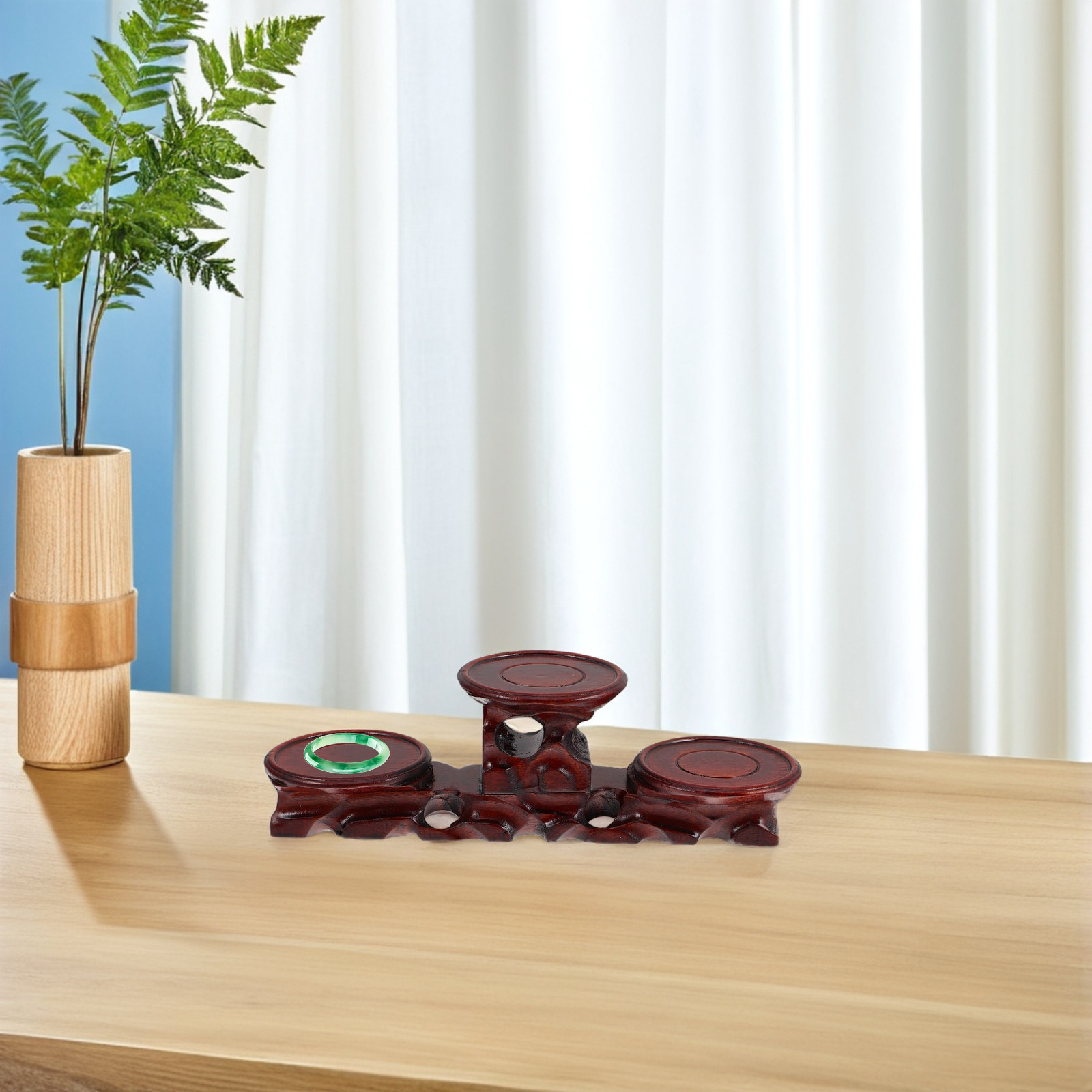 قاعدة عرض خشبية فاخرة مستديرة  - مراجعة Display Risers Set وسعره